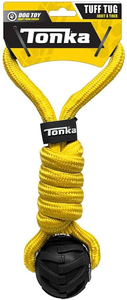 Tonka Rope Tug עם כדור – צעצוע משיכה עמיד במיוחד לכלבים חזקים