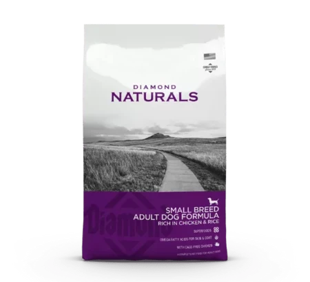 דימונד נטורלס לכלבים בוגרים מגזעים קטנים - עשיר בעוף ואורז - 15 ק"ג