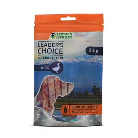 חטיף לכלב לידר צ''ויס ברווז מצופה רצועות חזיר 80 גרם