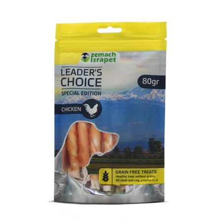 חטיף לכלב לידר צ''ויס מקלוני עור עטופים עוף 80 גרם