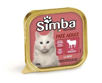 סימבה לחתול 100 גרם - בקר