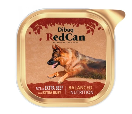 dibaq red cat - פטה עם שור - מזון רטוב לחתולים - 100 גרם