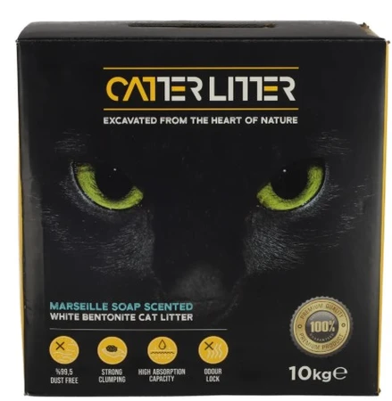 קאטר ליטר 10 ק"ג חול מתגבש לחתול בריח סבון מרסיי – CATTER LITTER